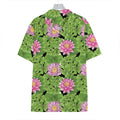 Cute Water Lily Pattern Print Hawaiian Shirt