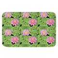 Cute Water Lily Pattern Print Indoor Door Mat
