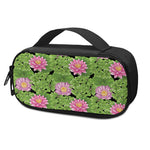 Cute Water Lily Pattern Print Insulin Cooler Travel Case