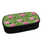 Cute Water Lily Pattern Print Insulin Cooler Travel Case