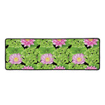 Cute Water Lily Pattern Print Long Kitchen Mat