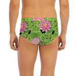 Cute Water Lily Pattern Print Men's Briefs