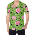 Cute Water Lily Pattern Print Men's Shirt