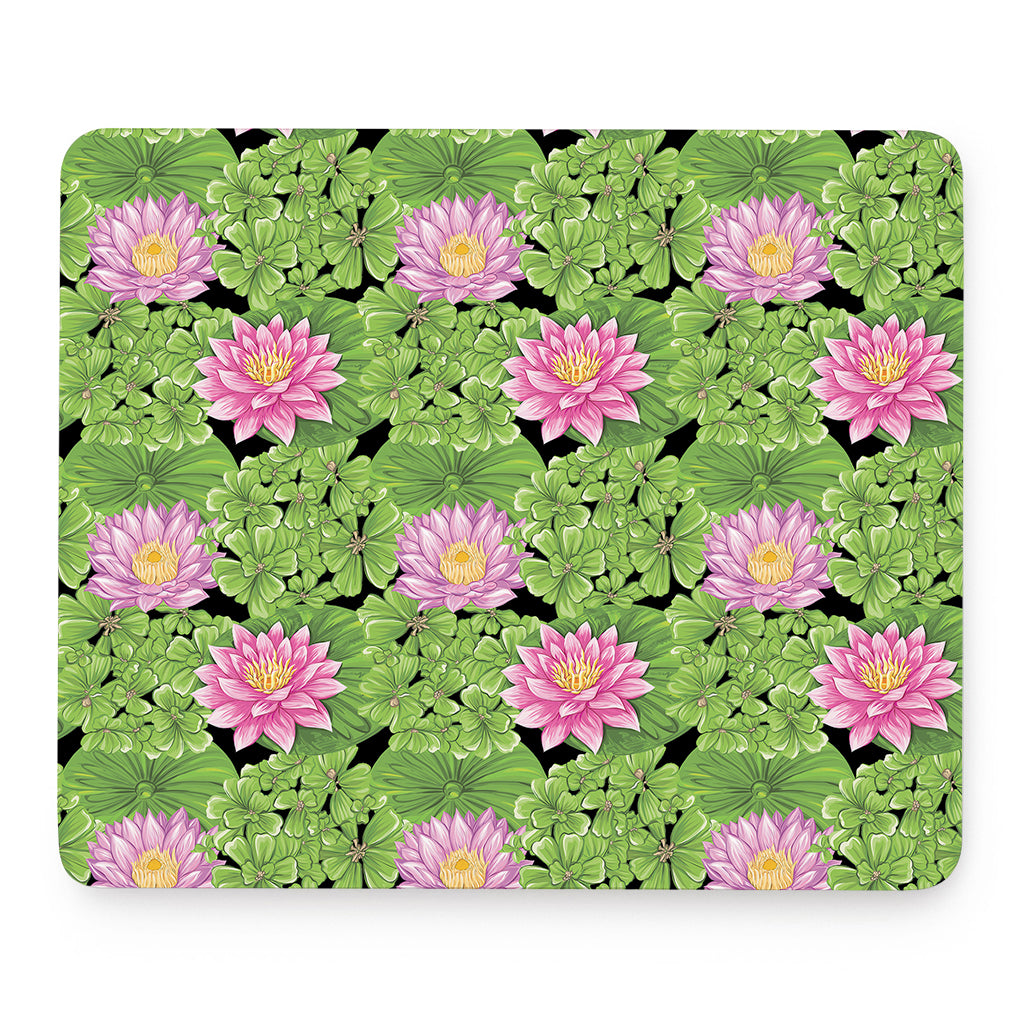 Cute Water Lily Pattern Print Mouse Pad