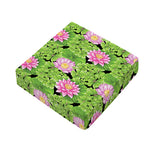 Cute Water Lily Pattern Print Outdoor Seat Cushion Cover