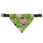 Cute Water Lily Pattern Print Over The Collar Dog Bandana