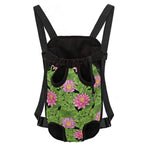 Cute Water Lily Pattern Print Pet Carrier Backpack