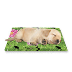 Cute Water Lily Pattern Print Pet Cooling Mat Cover