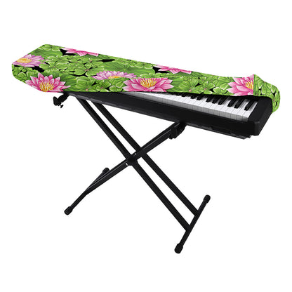 Cute Water Lily Pattern Print Piano Keyboard Cover