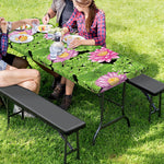 Cute Water Lily Pattern Print Picnic Table Cover