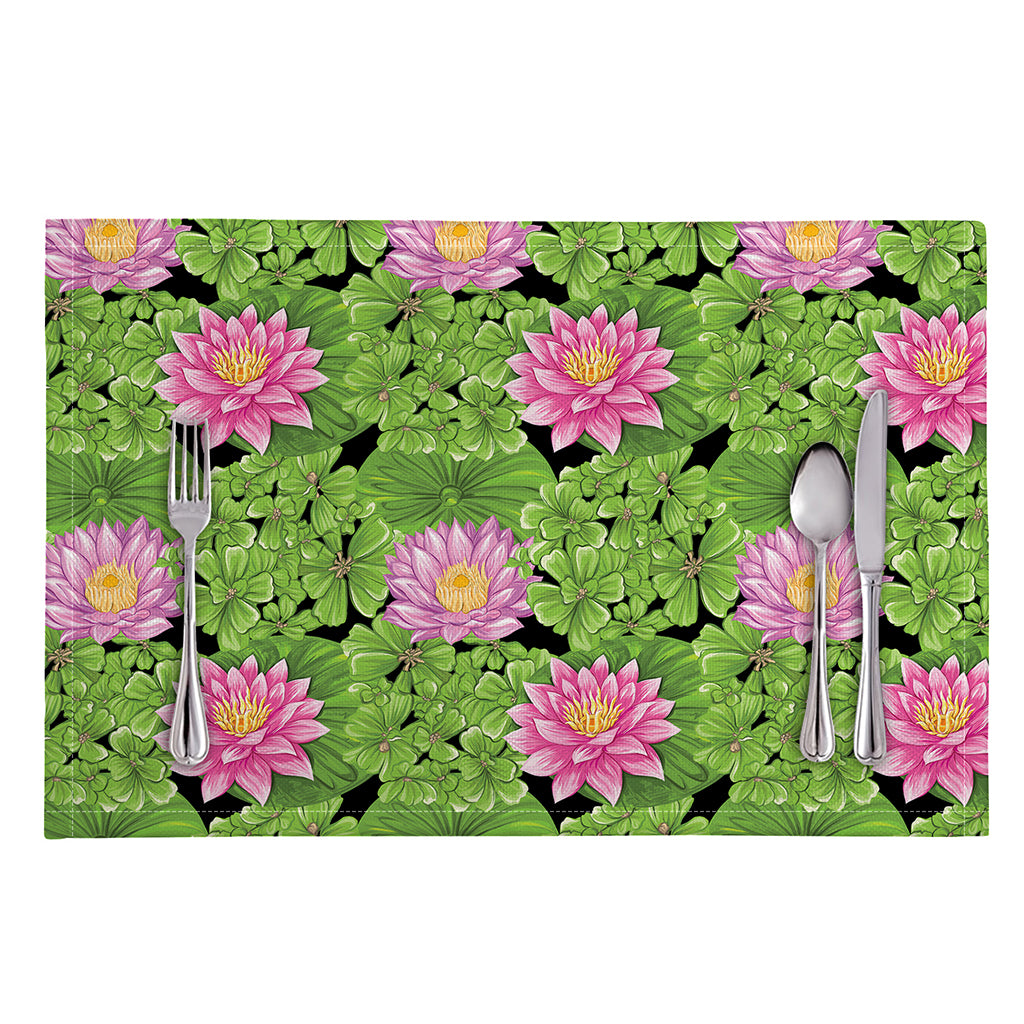 Cute Water Lily Pattern Print Placemat