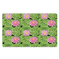 Cute Water Lily Pattern Print Polyester Doormat
