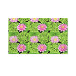 Cute Water Lily Pattern Print Polyester Flag