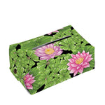 Cute Water Lily Pattern Print Rectangle Tissue Box Cover
