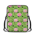 Cute Water Lily Pattern Print Rectangular Crossbody Bag