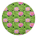 Cute Water Lily Pattern Print Round Blanket