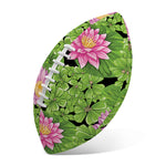 Cute Water Lily Pattern Print Rugby Ball