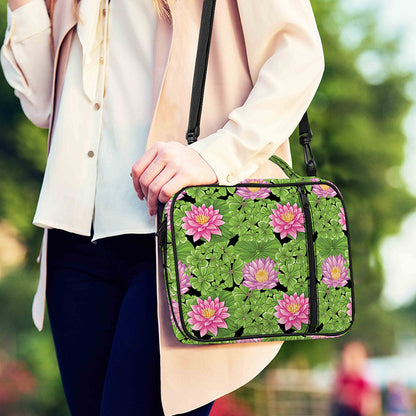 Cute Water Lily Pattern Print Shoulder Strap Bible Bag