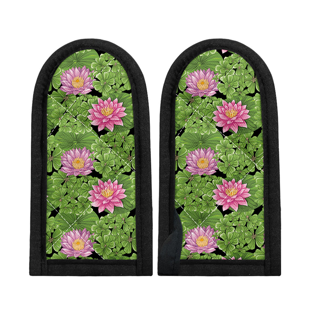 Cute Water Lily Pattern Print Skillet Handle Cover