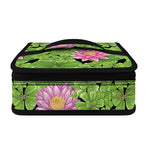 Cute Water Lily Pattern Print Small Lunch Bag