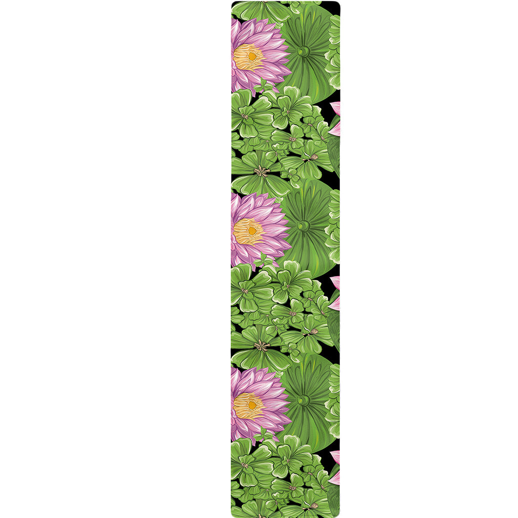 Cute Water Lily Pattern Print Table Runner