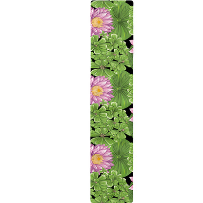 Cute Water Lily Pattern Print Table Runner