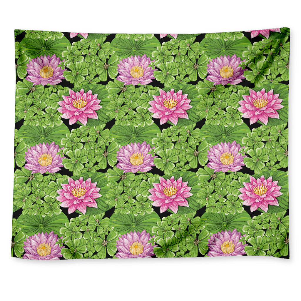 Cute Water Lily Pattern Print Tapestry