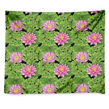 Cute Water Lily Pattern Print Tapestry