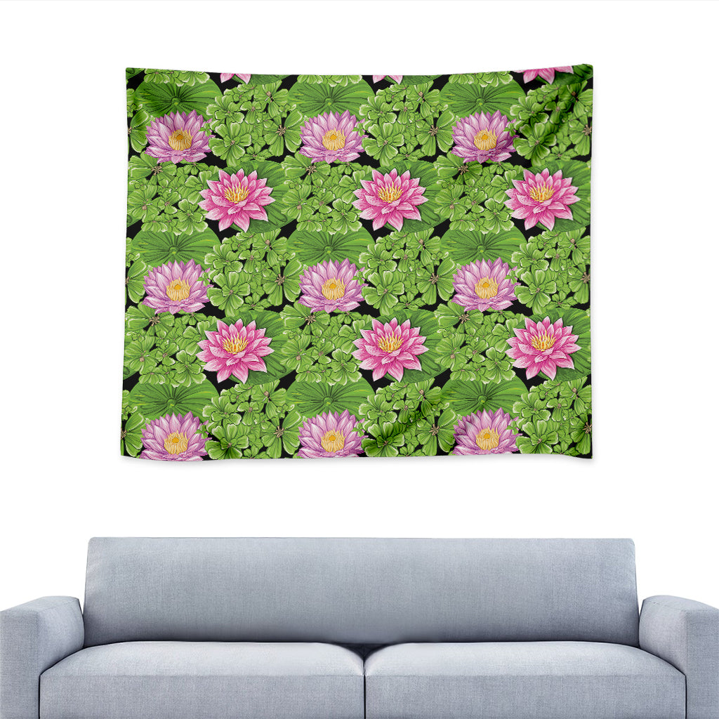 Cute Water Lily Pattern Print Tapestry