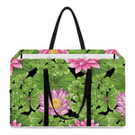 Cute Water Lily Pattern Print Utility Tote Bag