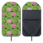 Cute Water Lily Pattern Print Waterproof Car Seat Cover
