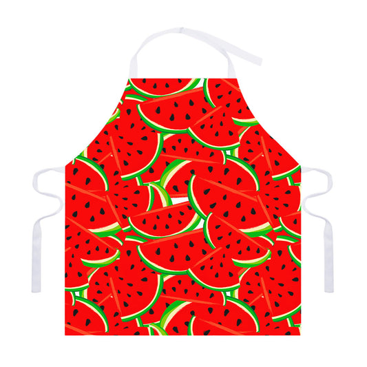 Cute Watermelon Pieces Pattern Print Adjustable Apron