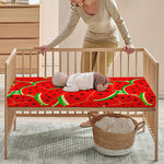 Cute Watermelon Pieces Pattern Print Baby Crib Sheet