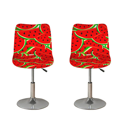 Cute Watermelon Pieces Pattern Print Bar Stool Covers