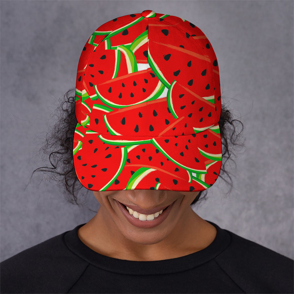 Cute Watermelon Pieces Pattern Print Baseball Cap