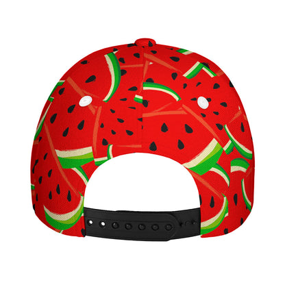 Cute Watermelon Pieces Pattern Print Baseball Cap