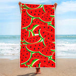 Cute Watermelon Pieces Pattern Print Beach Towel