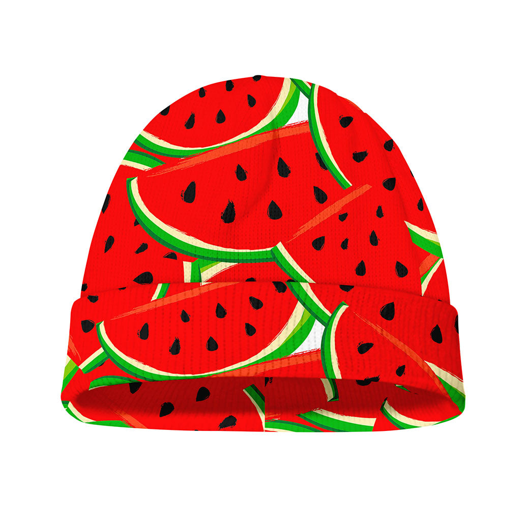 Cute Watermelon Pieces Pattern Print Beanie