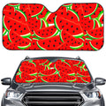 Cute Watermelon Pieces Pattern Print Car Windshield Sun Shade