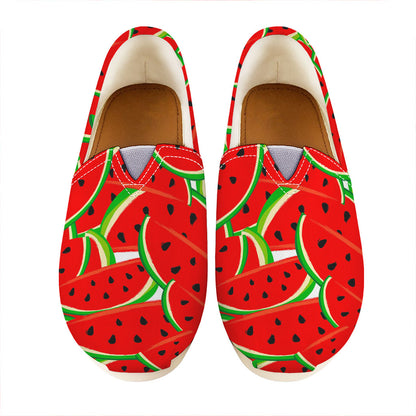 Cute Watermelon Pieces Pattern Print Casual Shoes
