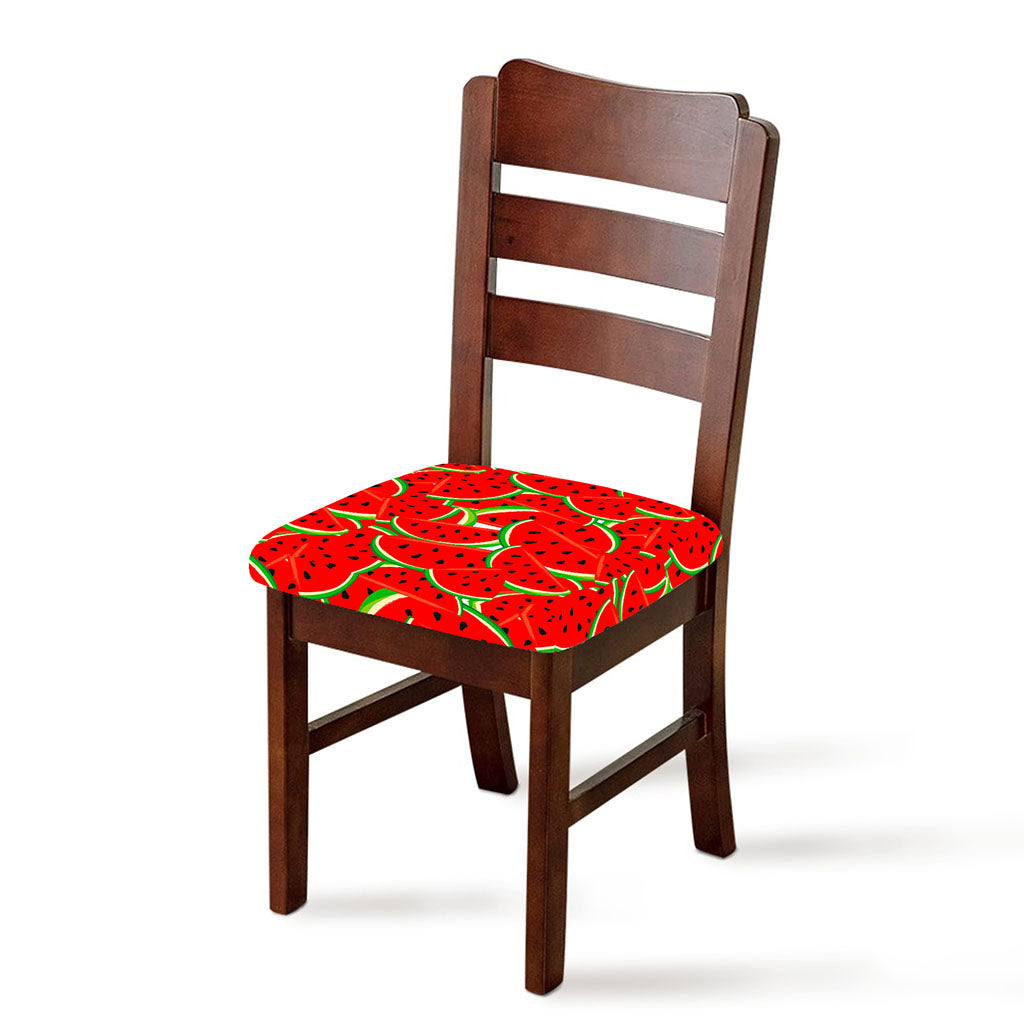 Cute Watermelon Pieces Pattern Print Chair Cushion Cover