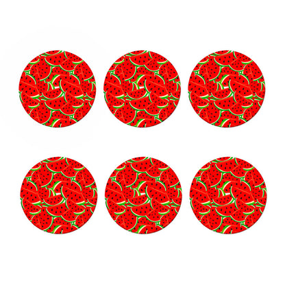 Cute Watermelon Pieces Pattern Print Coaster Set