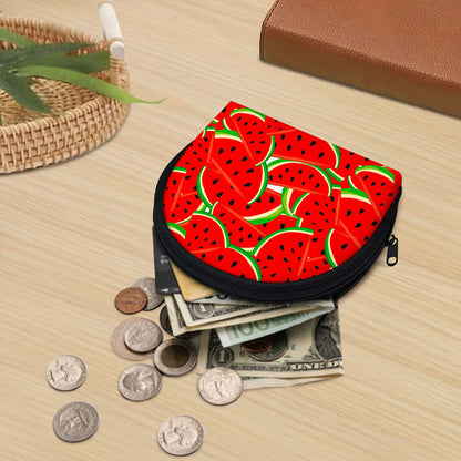 Cute Watermelon Pieces Pattern Print Coin Purse