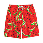 Cute Watermelon Pieces Pattern Print Cotton Shorts