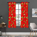 Cute Watermelon Pieces Pattern Print Grommet Curtain Panels