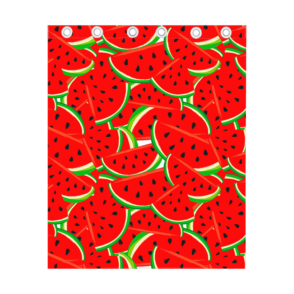 Cute Watermelon Pieces Pattern Print Curtain