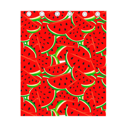Cute Watermelon Pieces Pattern Print Curtain
