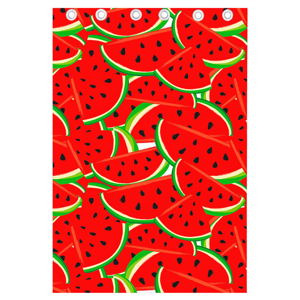 Cute Watermelon Pieces Pattern Print Curtain