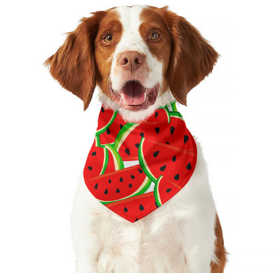 Cute Watermelon Pieces Pattern Print Dog Bandana