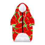 Cute Watermelon Pieces Pattern Print Dog Zip Up Hoodie